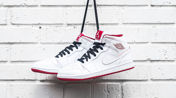 Air Jordan 1 mid white gym red