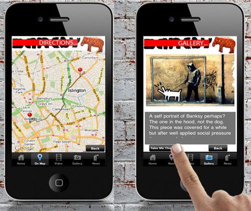 Banksy Locations App para iPhone