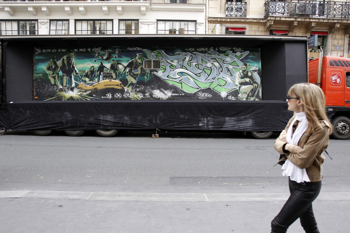 Obra puesta en exhibición en Paris, Francia